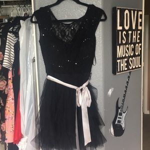 Black mini dress super cute and adorable